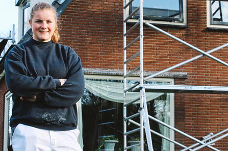 Partners vrouwelijke schilder